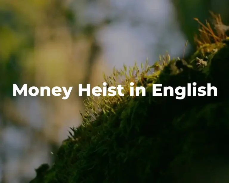 Money Heist in English