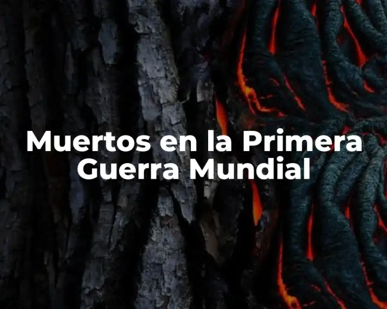 Muertos en la Primera Guerra Mundial