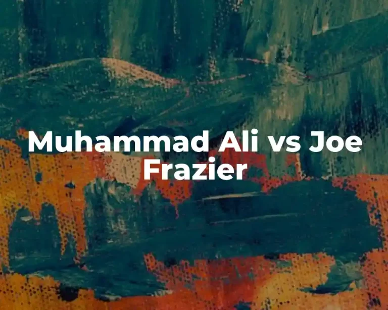 Muhammad Ali vs Joe Frazier