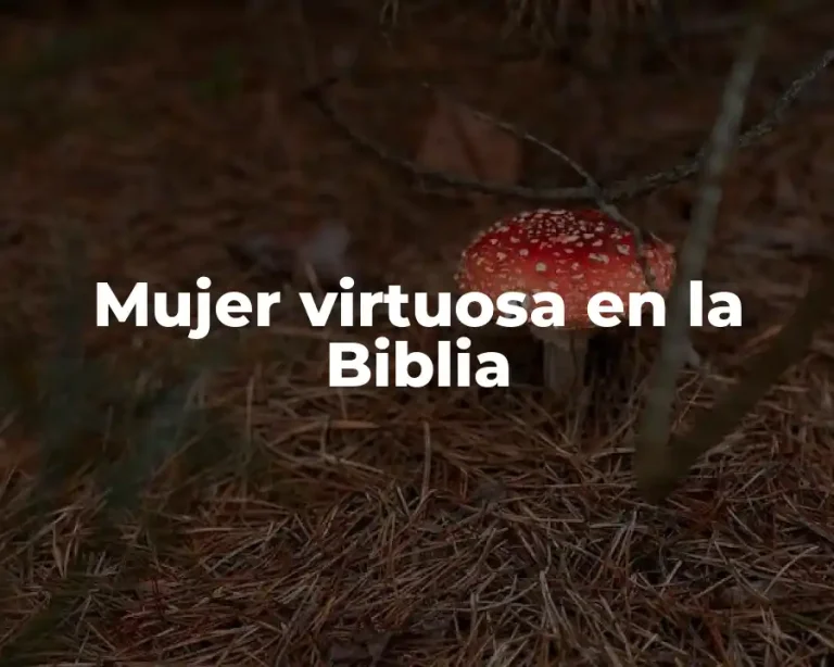 Mujer virtuosa en la Biblia