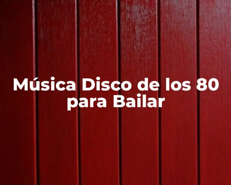 Música Disco de los 80 para Bailar