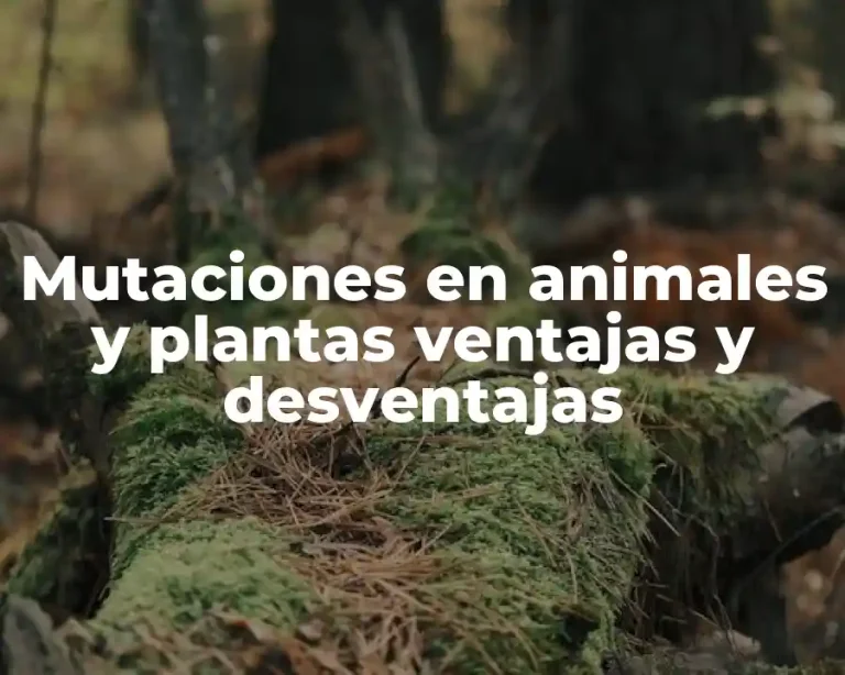 Mutaciones en animales y plantas ventajas y desventajas
