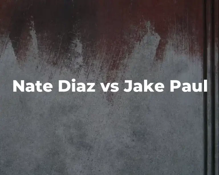 Nate Diaz vs Jake Paul