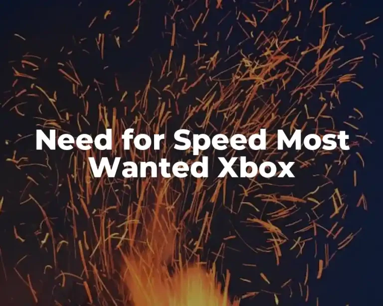 Need for Speed Most Wanted Xbox