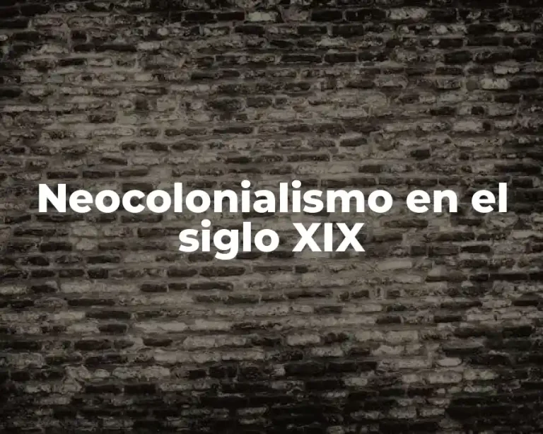 Neocolonialismo en el siglo XIX