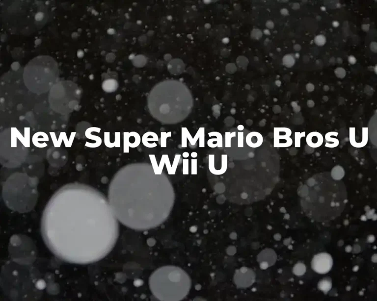 New Super Mario Bros U Wii U