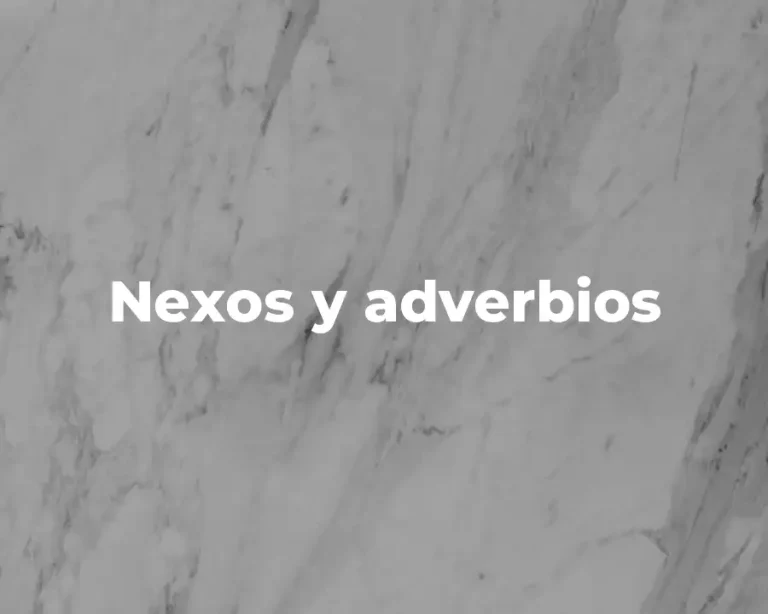 Nexos y adverbios