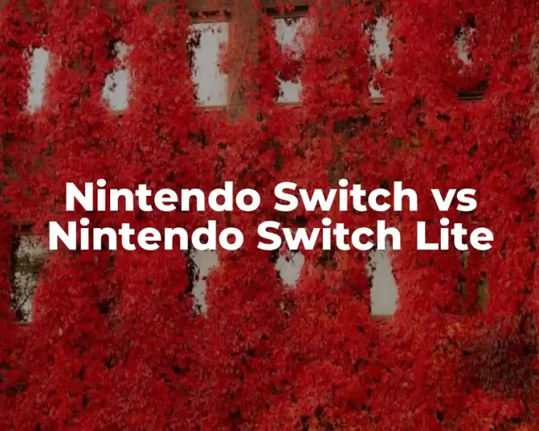 Nintendo Switch vs Nintendo Switch Lite