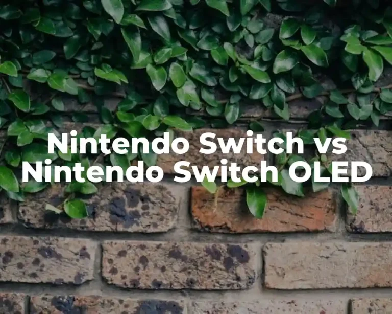 Nintendo Switch vs Nintendo Switch OLED