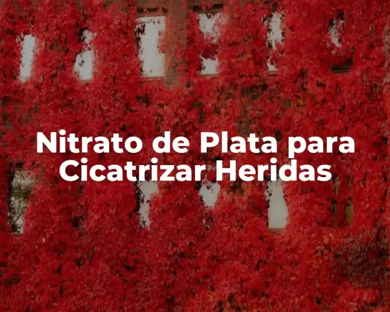 Nitrato de Plata para Cicatrizar Heridas