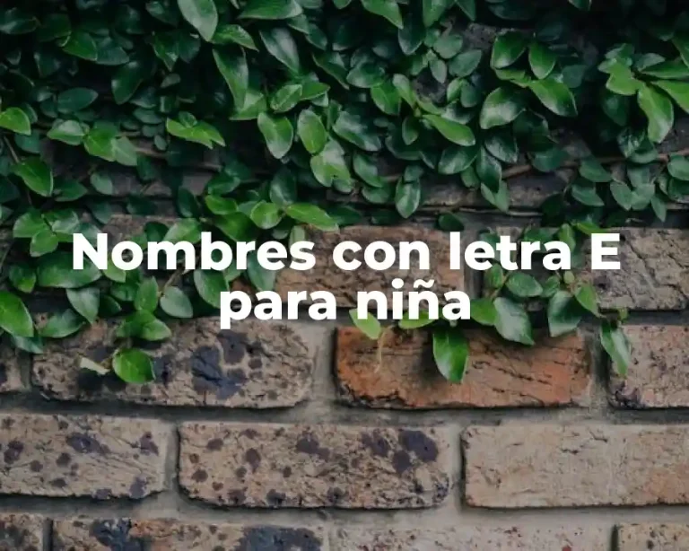 Nombres con letra E para niña
