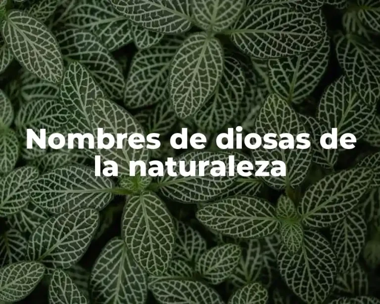 Nombres de diosas de la naturaleza