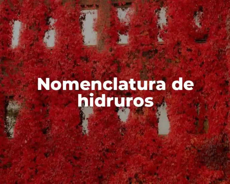 Nomenclatura de hidruros