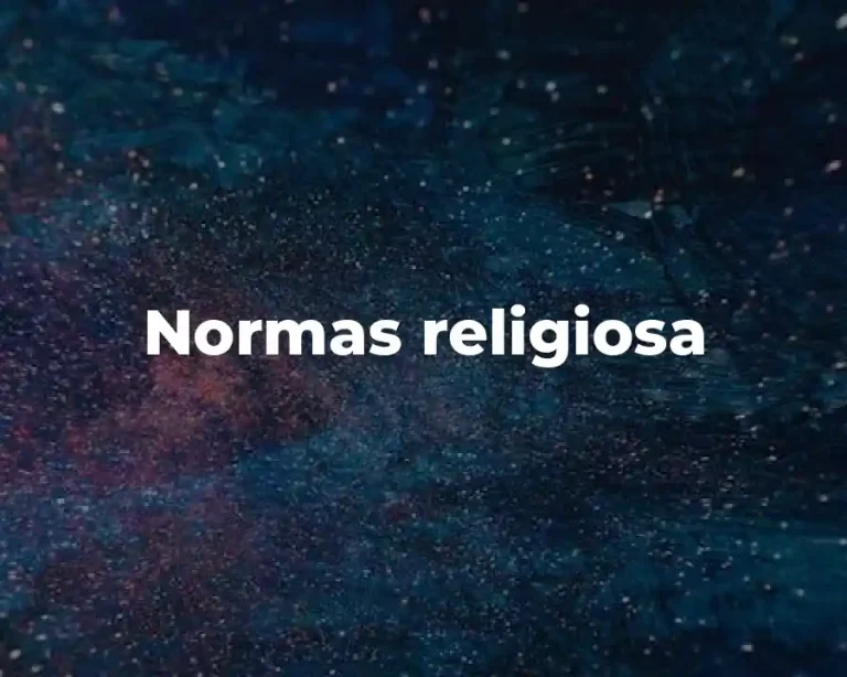 Normas religiosa