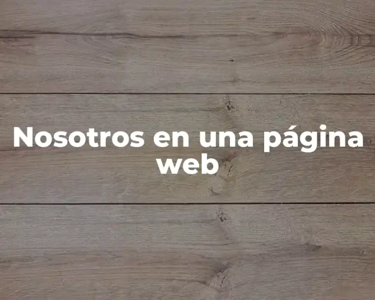 Nosotros en una página web