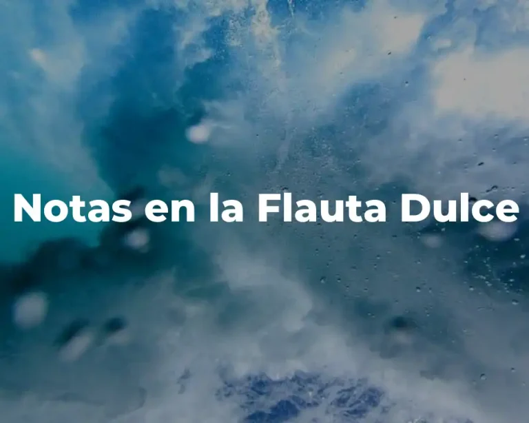 Notas en la Flauta Dulce