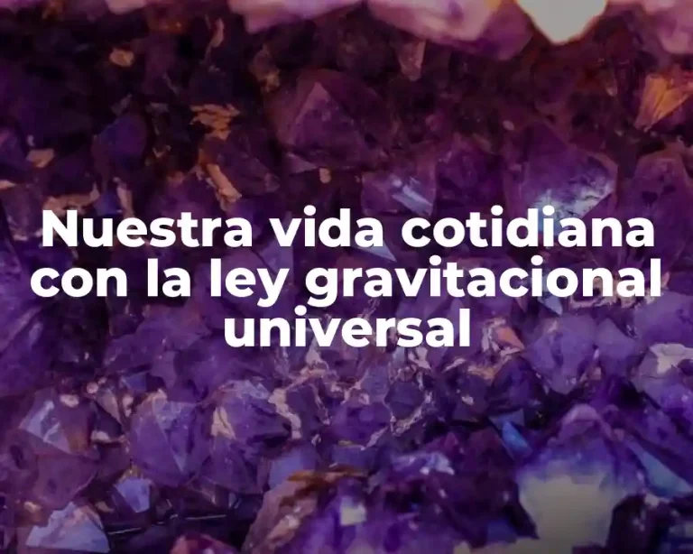 Nuestra vida cotidiana con la ley gravitacional universal
