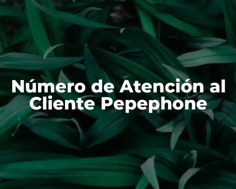 Número de Atención al Cliente Pepephone