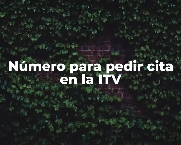 Número para pedir cita en la ITV