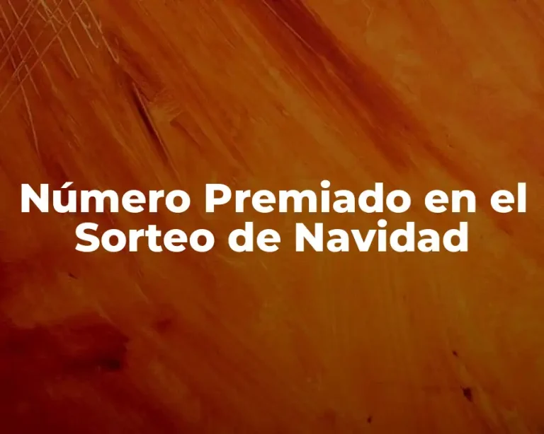 Número Premiado en el Sorteo de Navidad