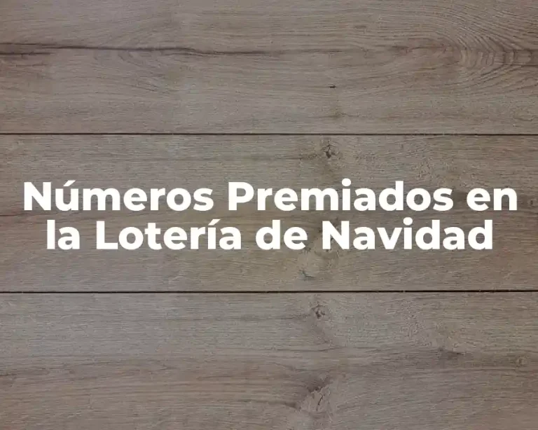 Números Premiados en la Lotería de Navidad
