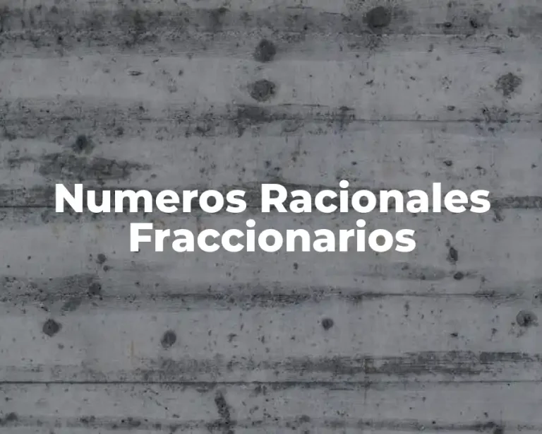 Numeros Racionales Fraccionarios