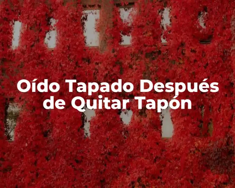 Oído Tapado Después de Quitar Tapón