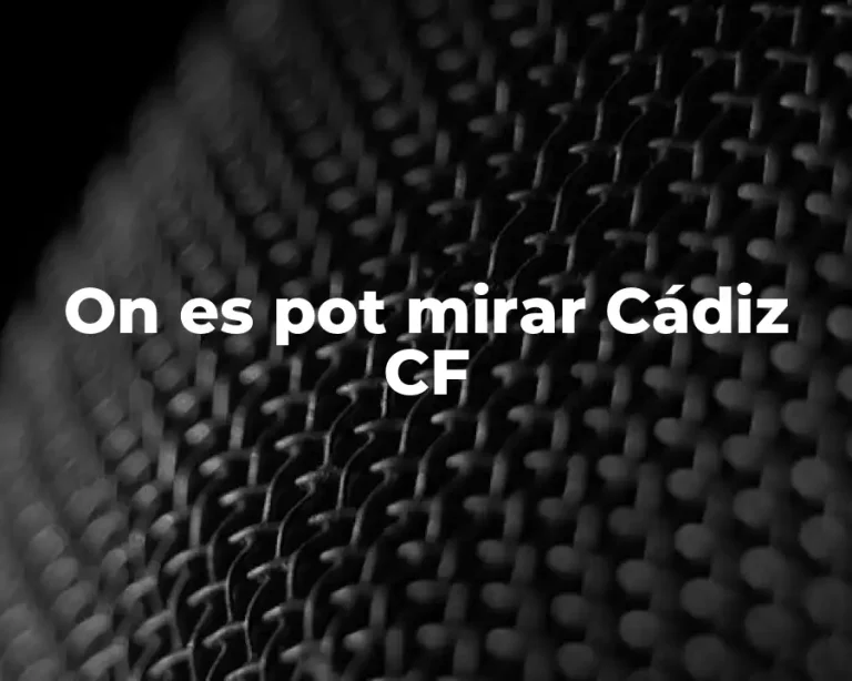 On es pot mirar Cádiz CF