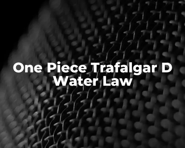 One Piece Trafalgar D Water Law