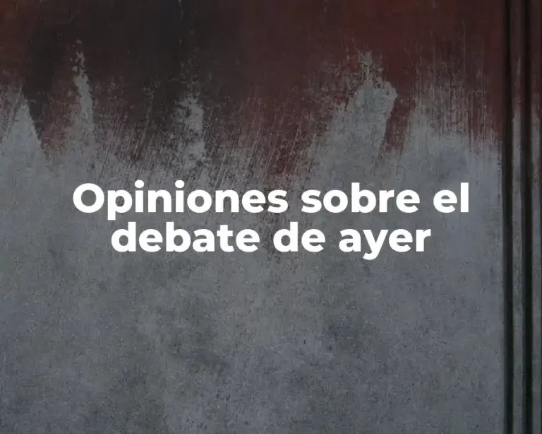 Opiniones sobre el debate de ayer