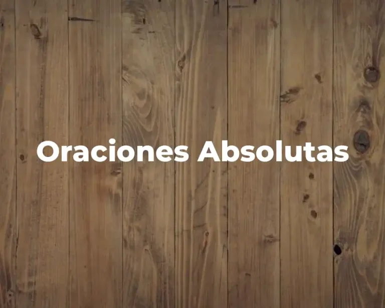 Oraciones Absolutas