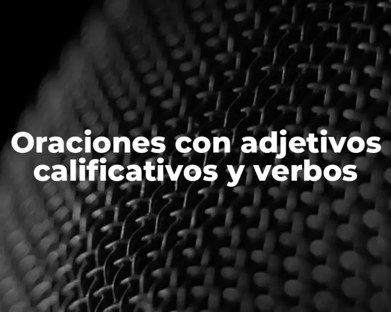 Oraciones con adjetivos calificativos y verbos