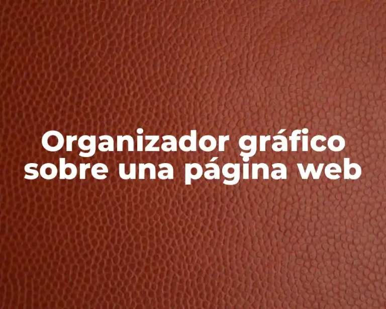 Organizador gráfico sobre una página web