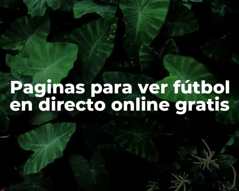 Paginas para ver fútbol en directo online gratis
