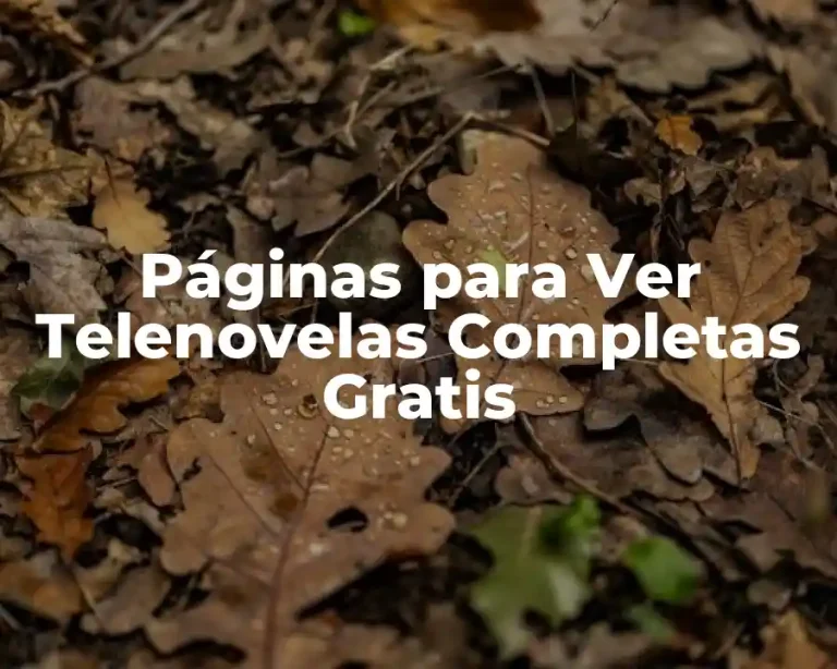 Páginas para Ver Telenovelas Completas Gratis