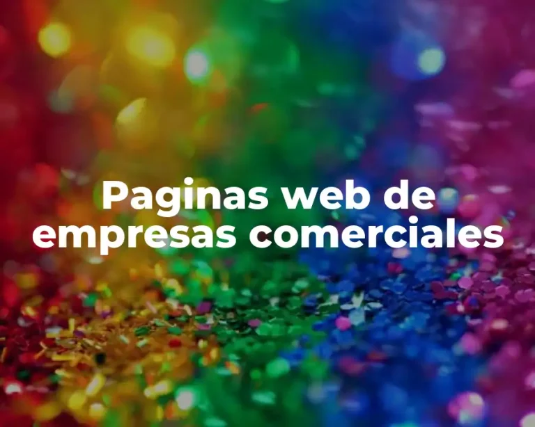 Paginas web de empresas comerciales