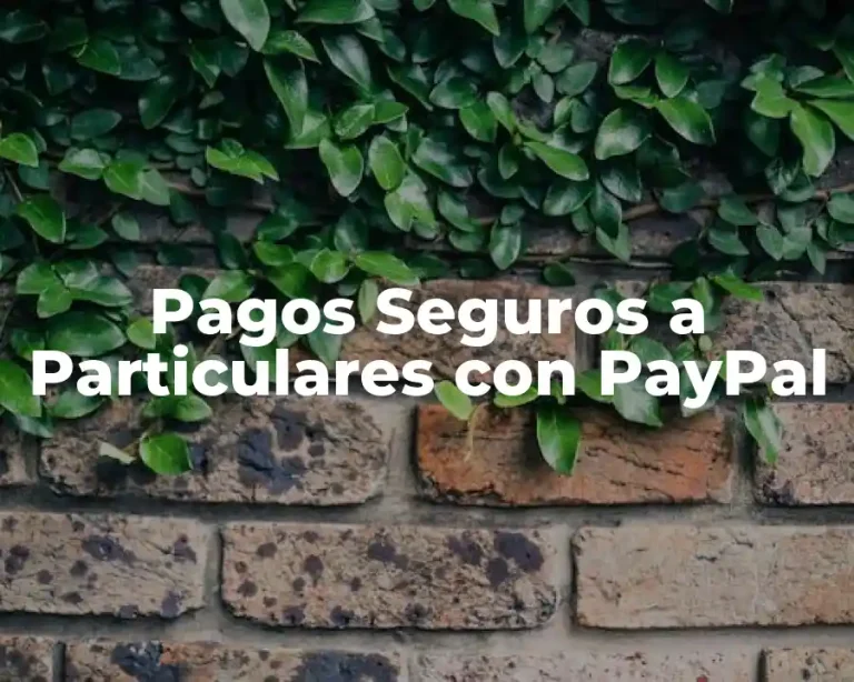 Pagos Seguros a Particulares con PayPal