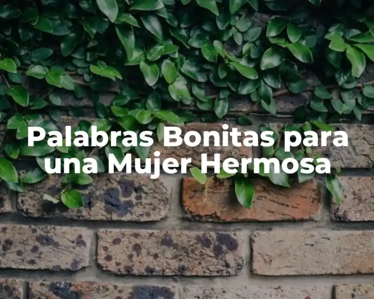Palabras Bonitas para una Mujer Hermosa
