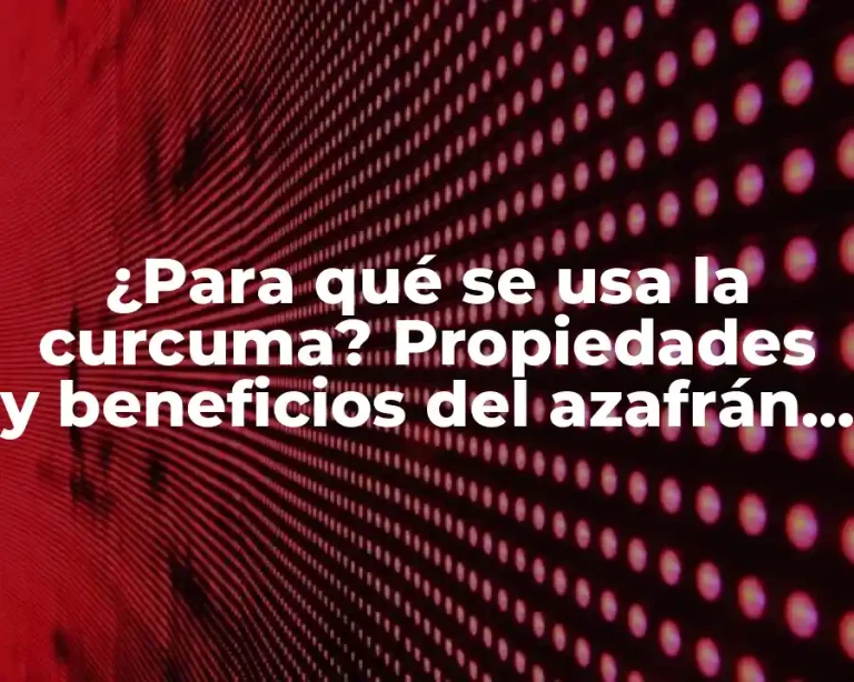 ¿Para qué se usa la curcuma? Propiedades y beneficios del azafrán indio