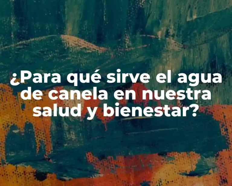 ¿Para qué sirve el agua de canela en nuestra salud y bienestar?