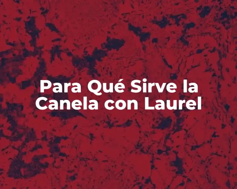 Para Qué Sirve la Canela con Laurel