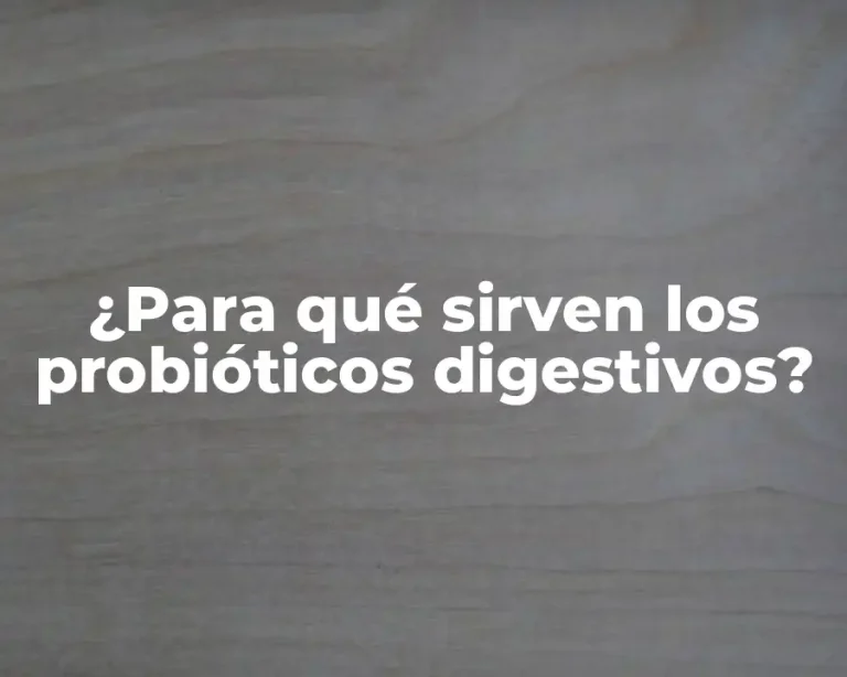 ¿Para qué sirven los probióticos digestivos?