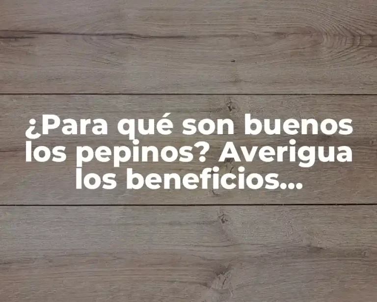 ¿Para qué son buenos los pepinos? Averigua los beneficios sorprendentes