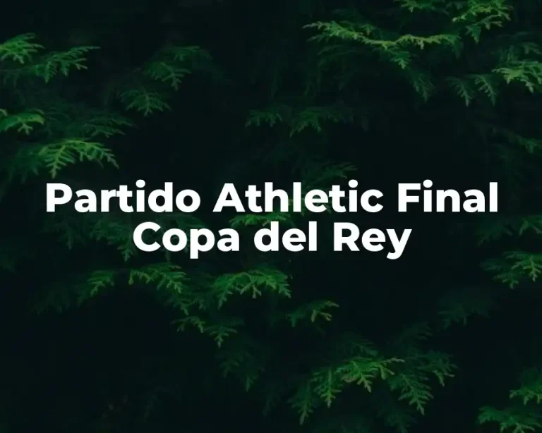 Partido Athletic Final Copa del Rey