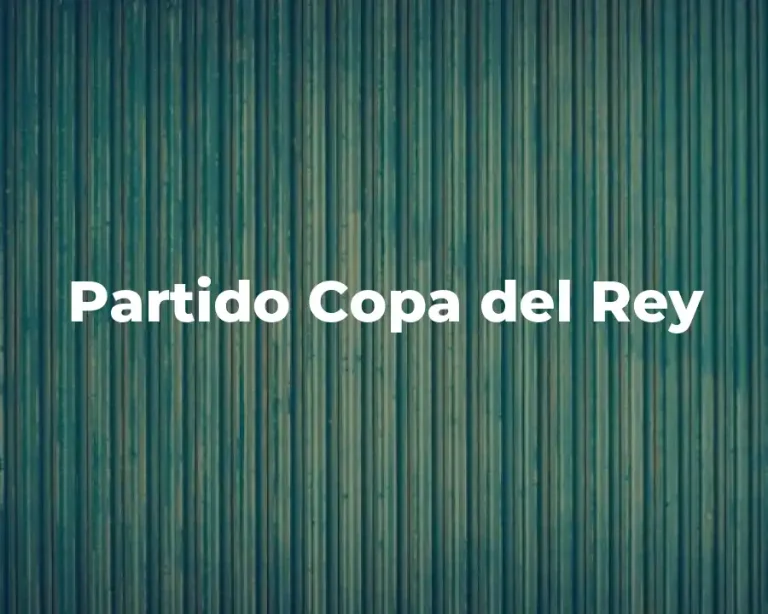 Partido Copa del Rey