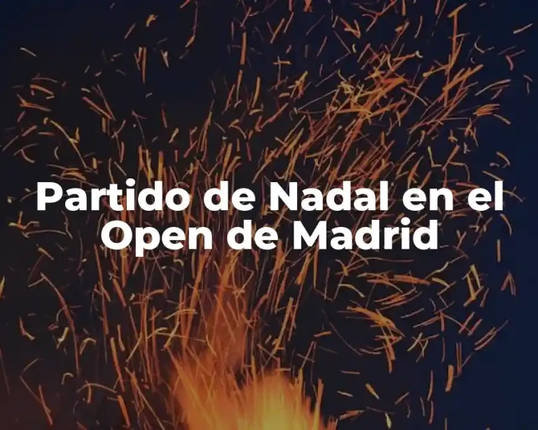 Partido de Nadal en el Open de Madrid
