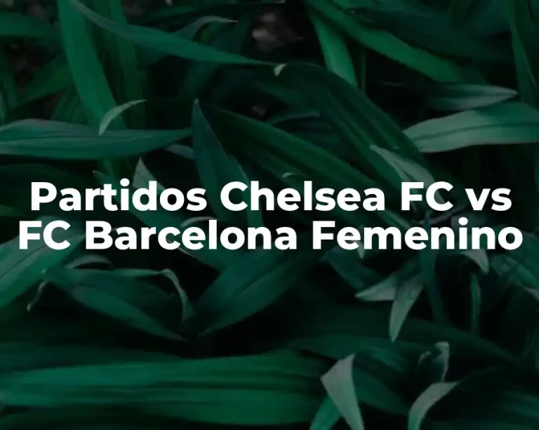 Partidos Chelsea FC vs FC Barcelona Femenino