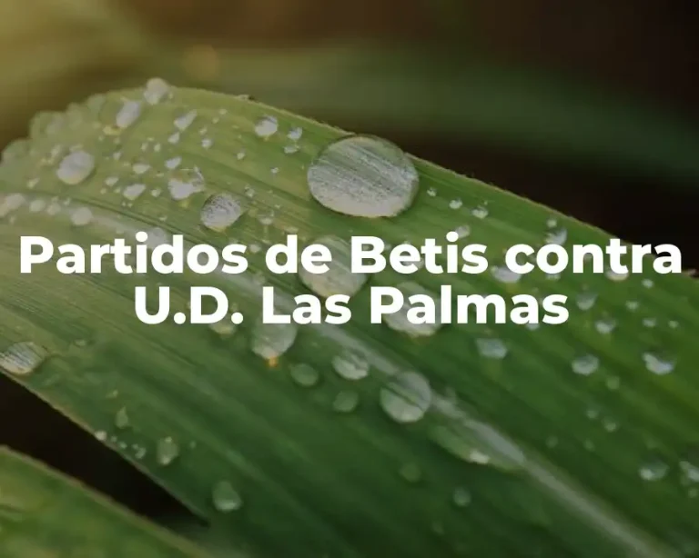Partidos de Betis contra U.D. Las Palmas