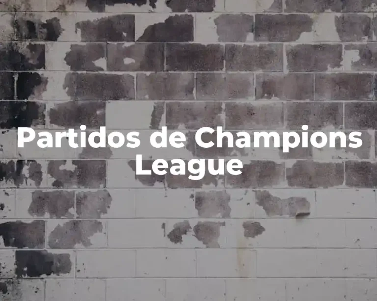 Partidos de Champions League