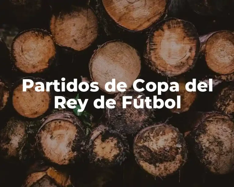 Partidos de Copa del Rey de Fútbol